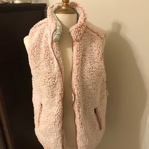 NWT thread and supply shearling vest